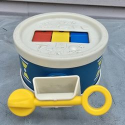 Vintage The First Years Happy Pot And Spoon Plastic Toy