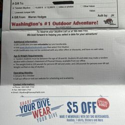 Skydive Tickets