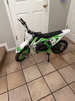 Kids Mini Dirt Bike Pit Bike Green White