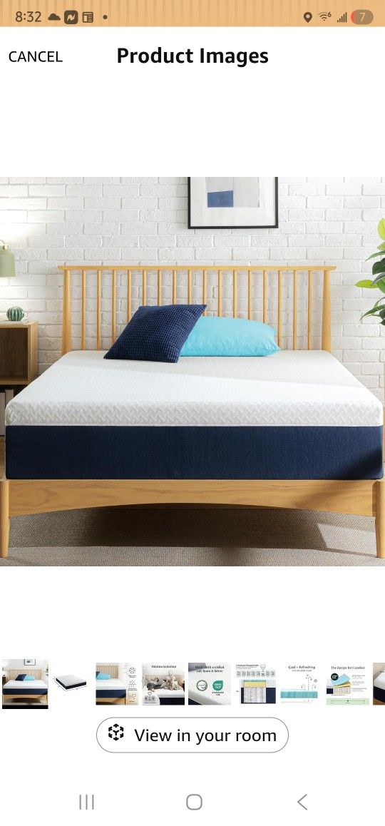 ZINUS 12 Inch Queen Cooling Comfort Hybrid Mattress [New Version], Fiberglass Free, Medium Firm Feel, Motion Isolation, Certified Safe Foams & Fabric
