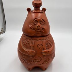 Vintage Cookie Jar Pacific Stoneware Inc. 1968 Flower The Pig Cookie Jar