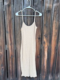 Tan Ribbed Dress