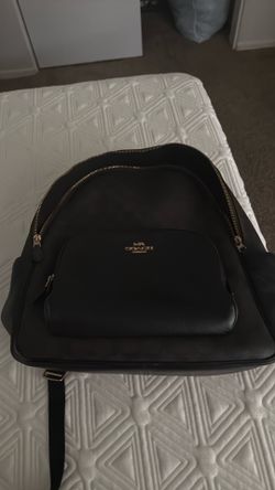 Coach dark brown backpack