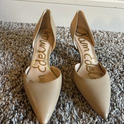 Sam Edelman Jaina tan leather pointy toe heel size 7 1/2