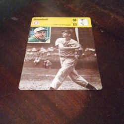 1977 Sportscaster Joe DiMaggio Baseball Collector Card 