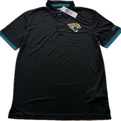 Jacksonville Jaguars Black Polo Shirt Mens 2XL New Embroidered Logo