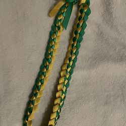 Green Yellow Ribbon Lei