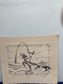 1976 Lithograph St. Louis Bicentennial-Limited/Signed