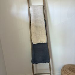 Ladder With Blankets 