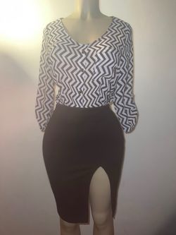 New Cute Black & White 2-Piece Set (Sizes Below)