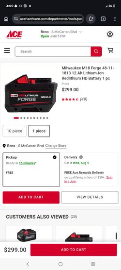 Milwaukee REDLITHIUM FORGE Battery Pack