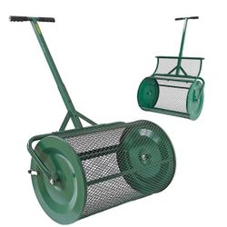 Compost Spreader 24 Inch Peat Moss Spreader with Installation Support 
