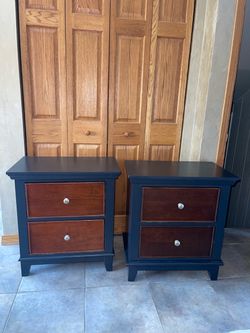 Wood Nightstands - Set of 2