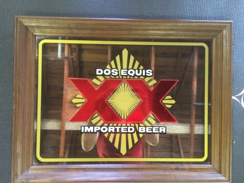 Vintage Beer Mirror- Dod Equis