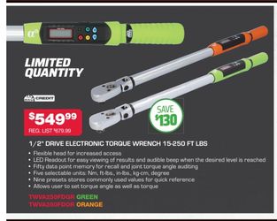 Mac tools 1/2 digital torque wrench