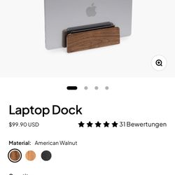 Balolo Walnut Laptop Dock – Premium German Craftsmanship