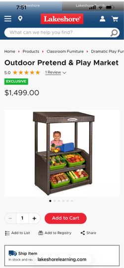 Outdoor Kids Fruit Stand / Play Market Stand