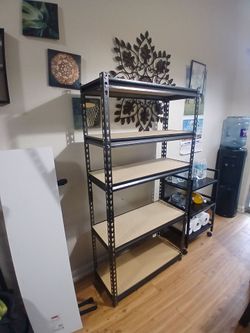 Metal shelves