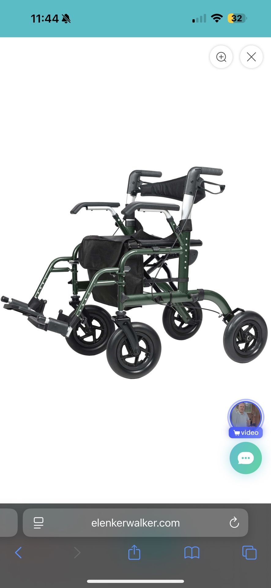 Elenker Walker/transport Wheelchair