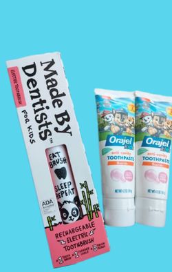 Kids Electric Toothbrush + Toothpaste NWT