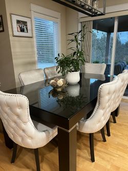 Espresso Brown Dining Table