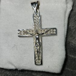 Diamond Cut Cross Pendant 