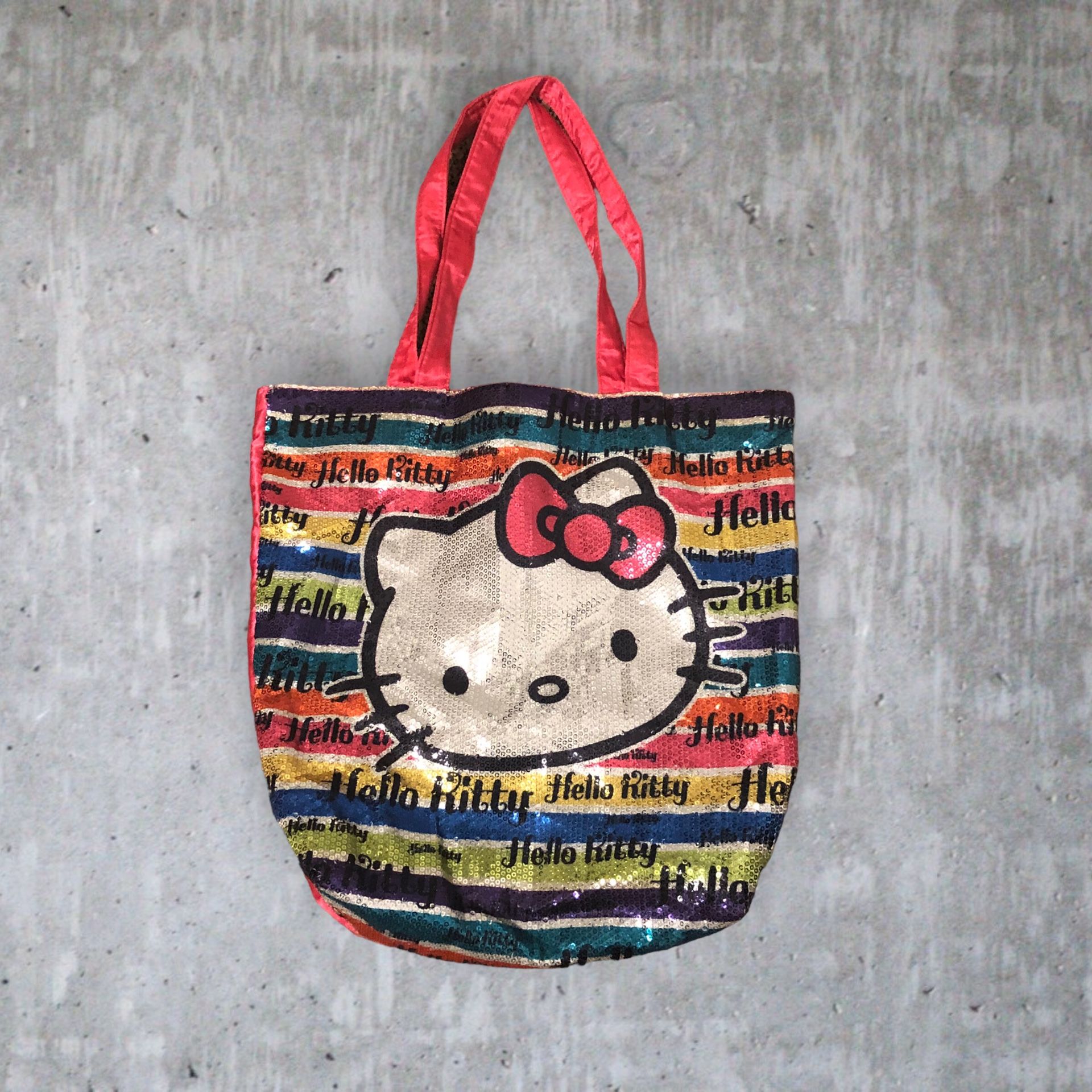 Hello Kitty Sequin Satin Tote Bag