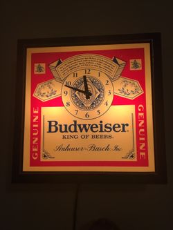 1980s Budweiser clock