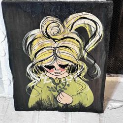 Antique Glass Top End Table 19”H