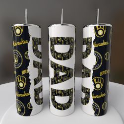 Milwaukee Brewers Baseball Dad Tumbler