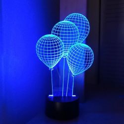 USB-Powered 3D Changing Color Balloon Lamp Night Light