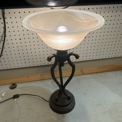 Decorative Table Lamp w/ Glass Bowl Shade