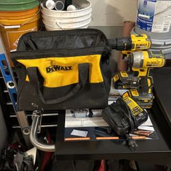 Dewalt Drill Set With Charger, 2 Batteries, N a 25 Ft Dewalt Measuring Tape 