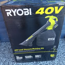 LEAF VACUUM RYOBI 40V BATTERY AND CHARGER INCLUDED 