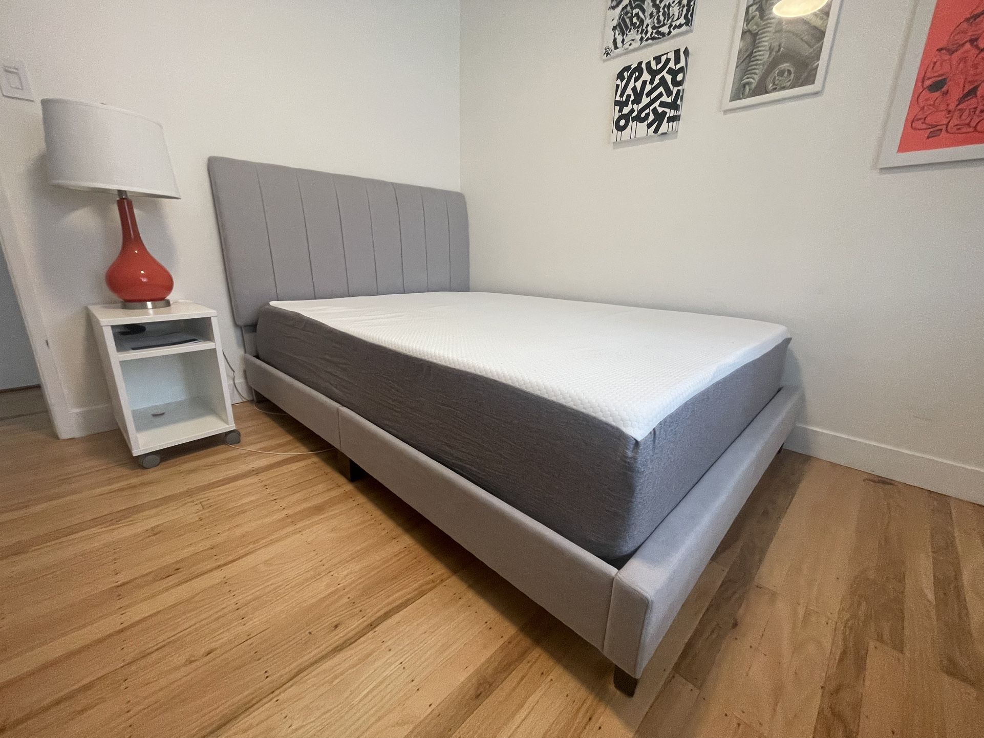 Full-size Bed Frame And Memory Foam Mattress