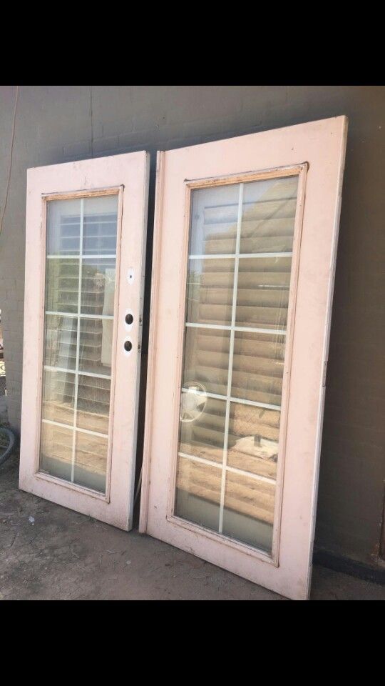 French doors with wood shutters and dual pane windows 77x 34 ... French doors with wood shutters and dual pane windows 77x 34 ...