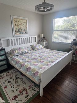 King bed and bed frame
