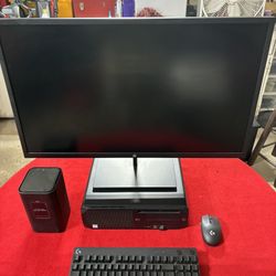 HP 32" QHD Engineering Workstation Complete Setup | Intel Xeon | 32GB RAM | Dedicated GPU | Plug-and-Play