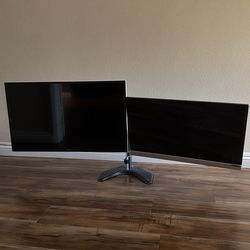 32” Dell, 27” HP monitors & Stand, both working fine