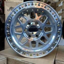 17” Kmc 549 Grs Gloss Silver Machine Face 6x139.7