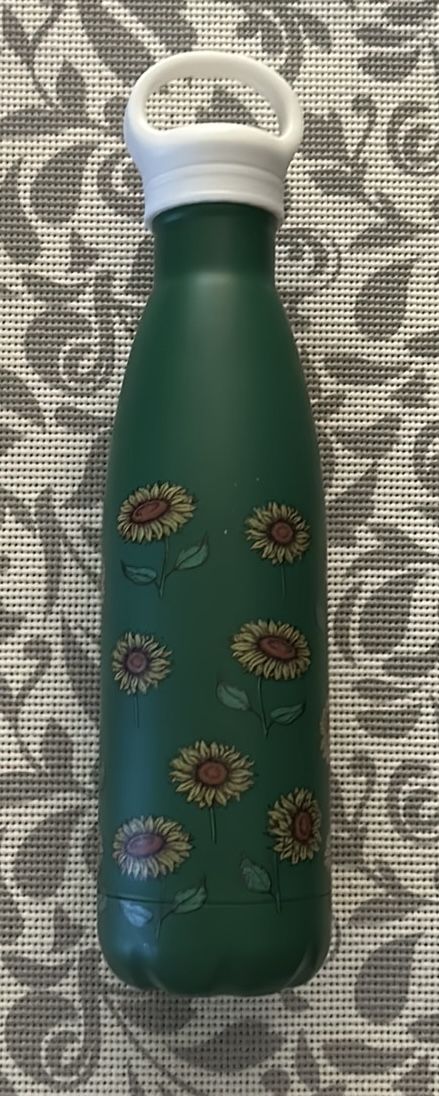 Green Sunflower Vacuum-Insulated Stainless Steel Water Bottle