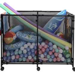 AreJonner Indoor/Outdoor Pool Storage Caddie with Wheels (Small)