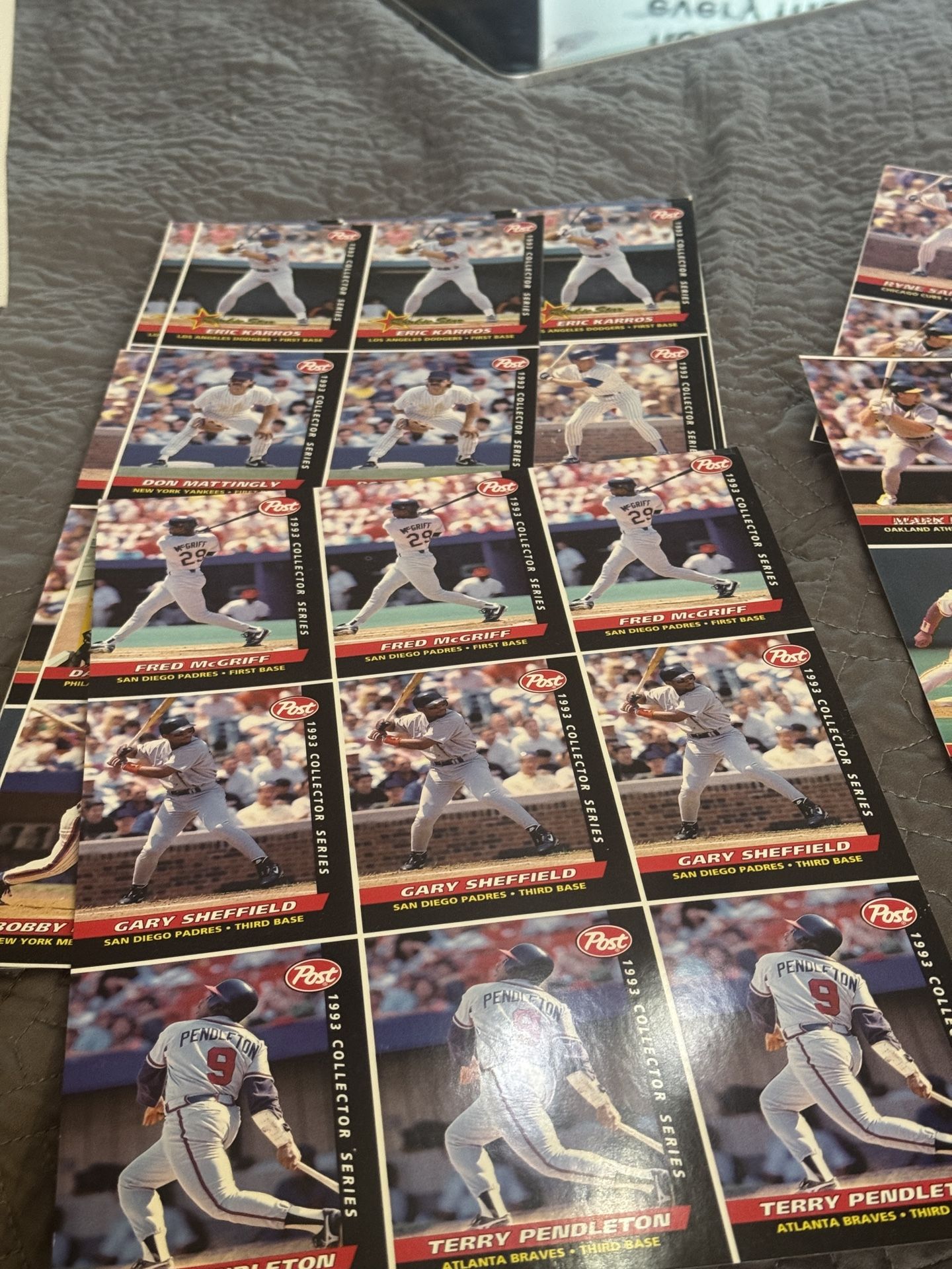 1993 Post baseball card uncut sheets. Full and partial You get all the sheets