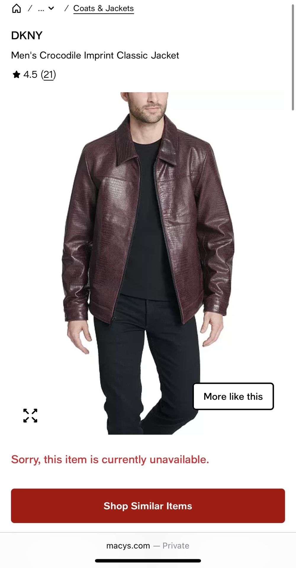 mens jackets dkny genuine leather jacket