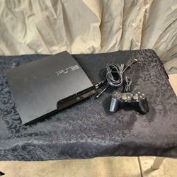 Ps3 With Cords And Controller