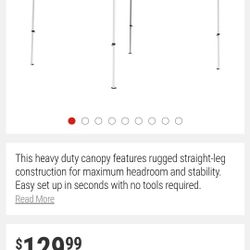 10x10 Straight Leg Canopy