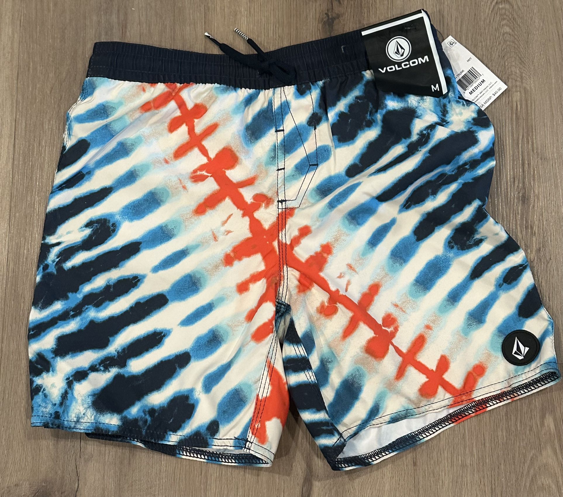 Volcom Kids July 4th Trunks Board Shorts Boys Med. New w/ Tag