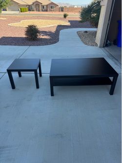 Black coffee table set