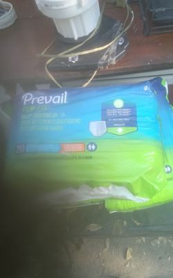 5 packs of 20 large prevail adult diapers