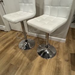 White bar stool sets 